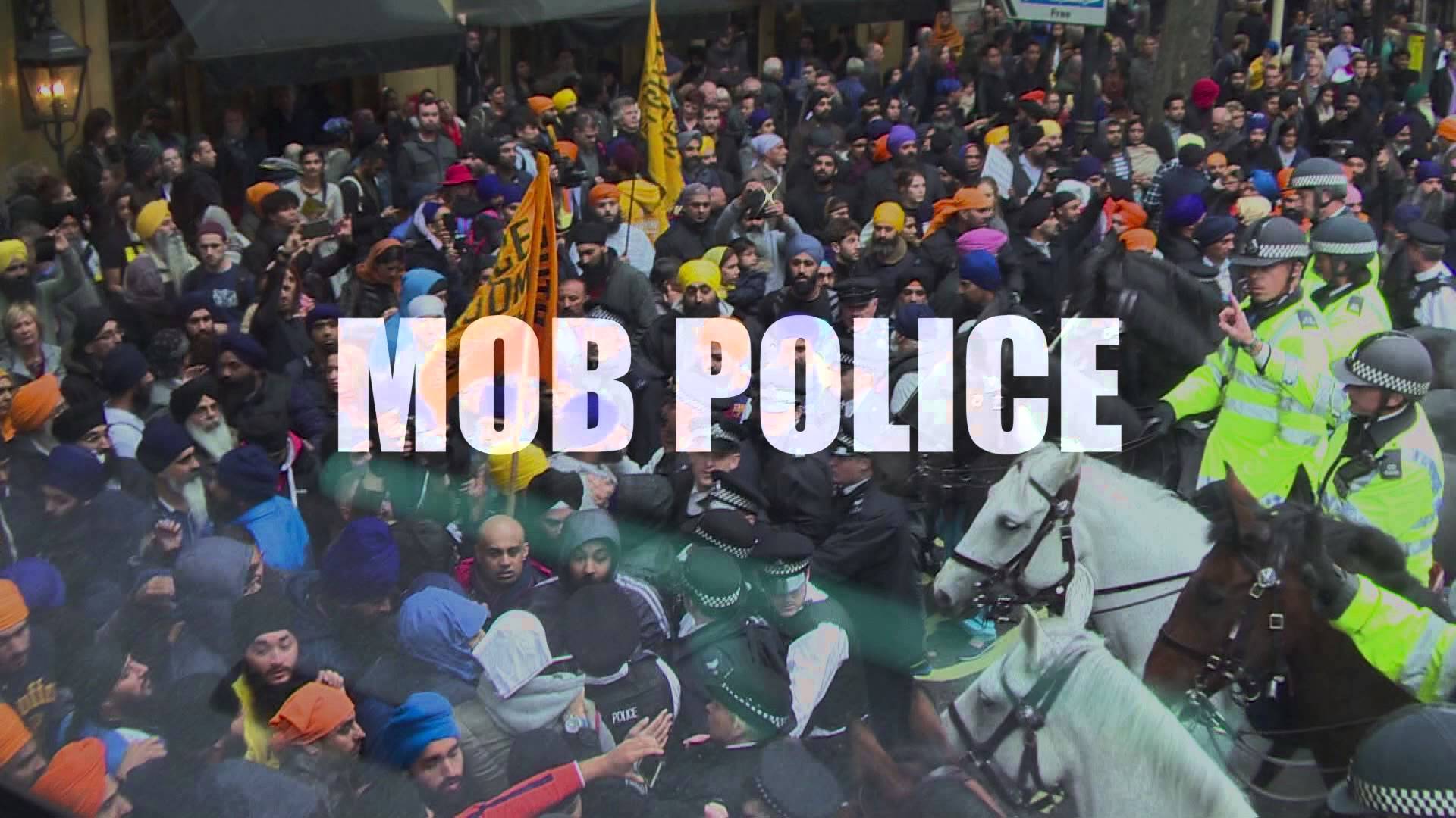 1920x1080 MOB POLICE DESTROY SIKH FLAG!!!