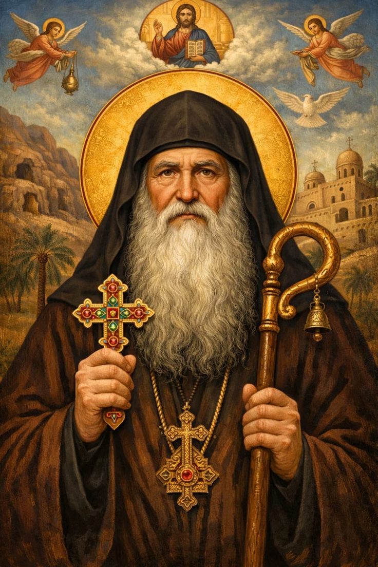 736x1104 St. athanasius. St athanasius image, Prayer cards printable, St charbel