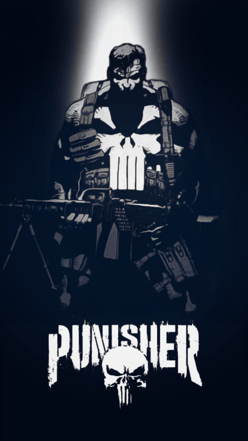 800x1422 The Punisher Black, black, club, frank castle, gun, jon bernthal, label, marvel, HD phone wallpaper