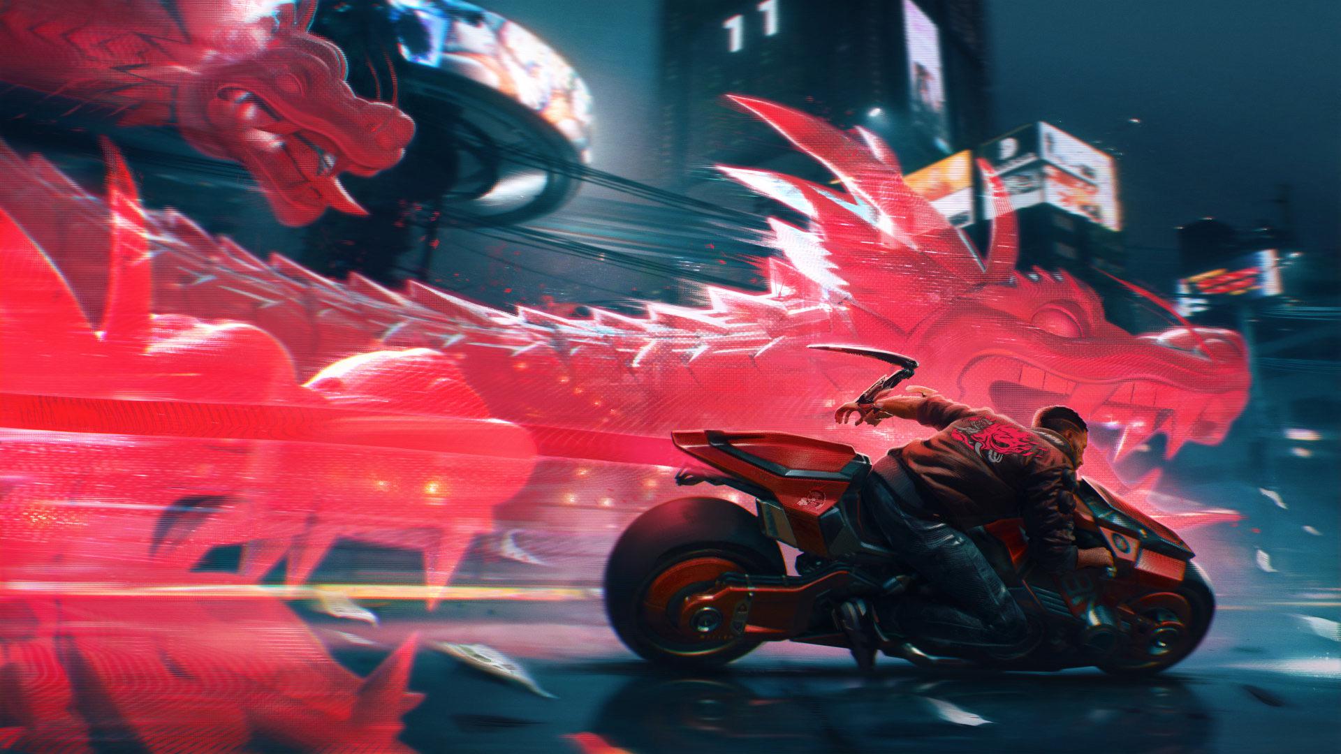 1920x1080 Official cyberpunk art used in CDPR China's tweet that celebrates dragon boat festival