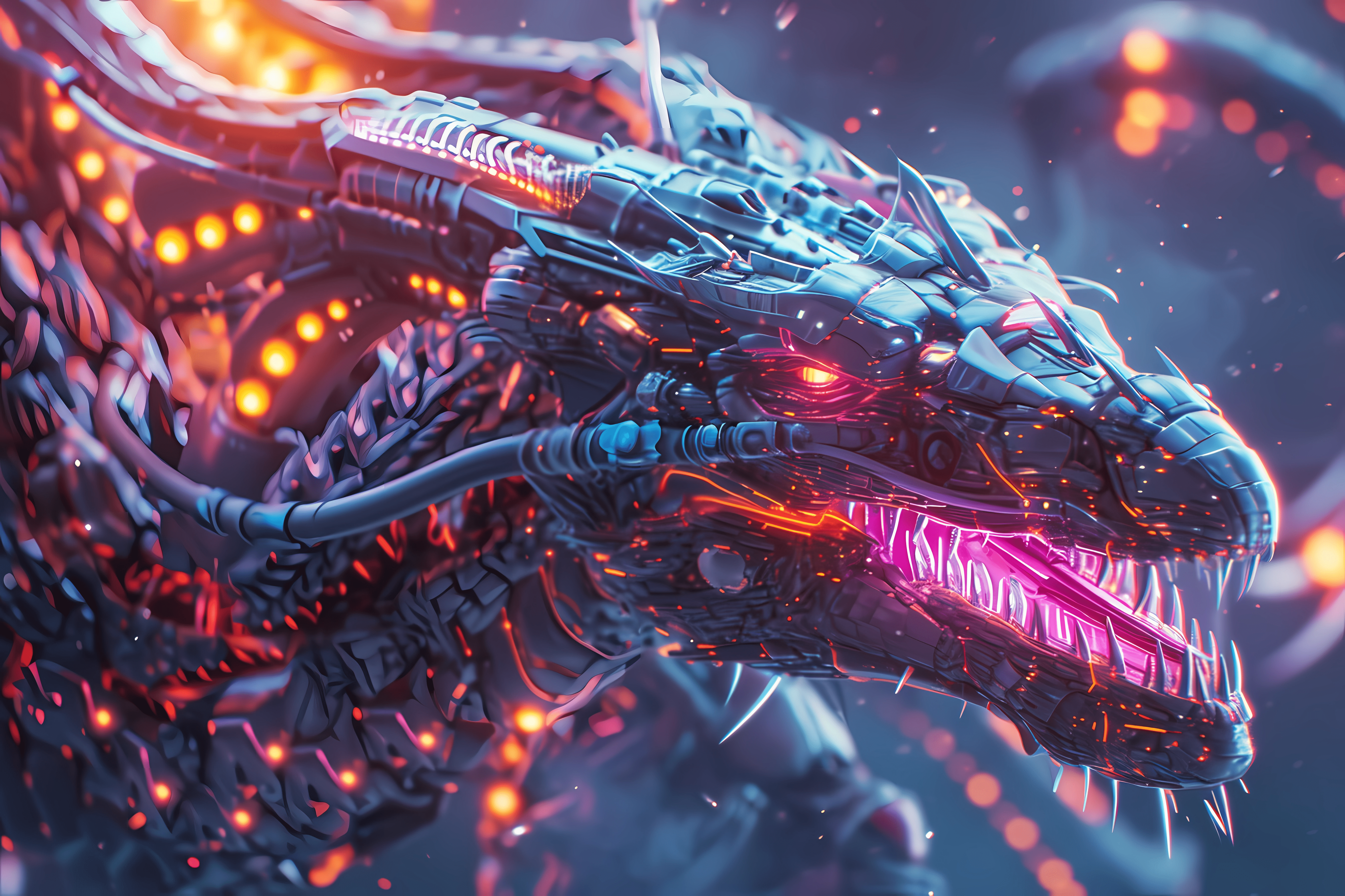 5376x3584 Cybernetic dragon 1
