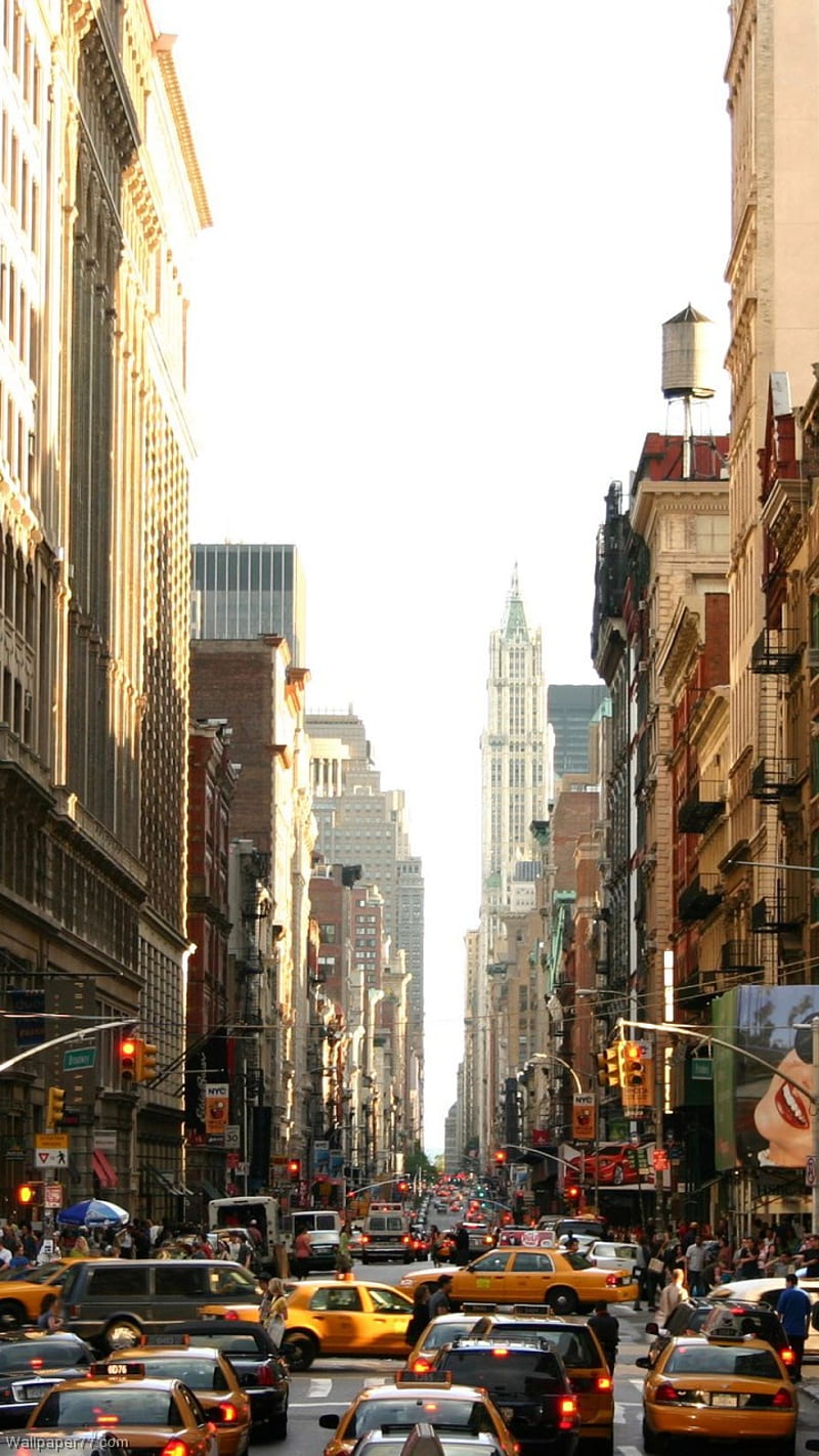 800x1422 City, autumn, business, new, new york, street, taxi, usa, HD phone wallpaper