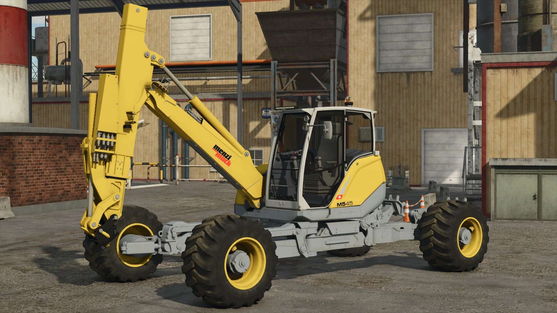 1920x1080 Menzi Muck M545 v1.0 FS25. Farming Simulator 25 Mod