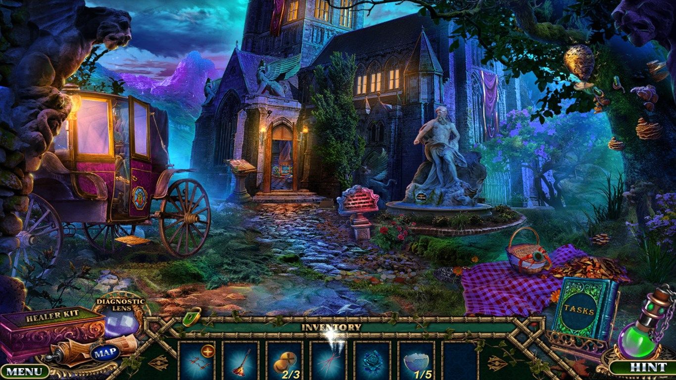 1366x768 Enchanted Kingdom: A Dark Seed and play on Windows