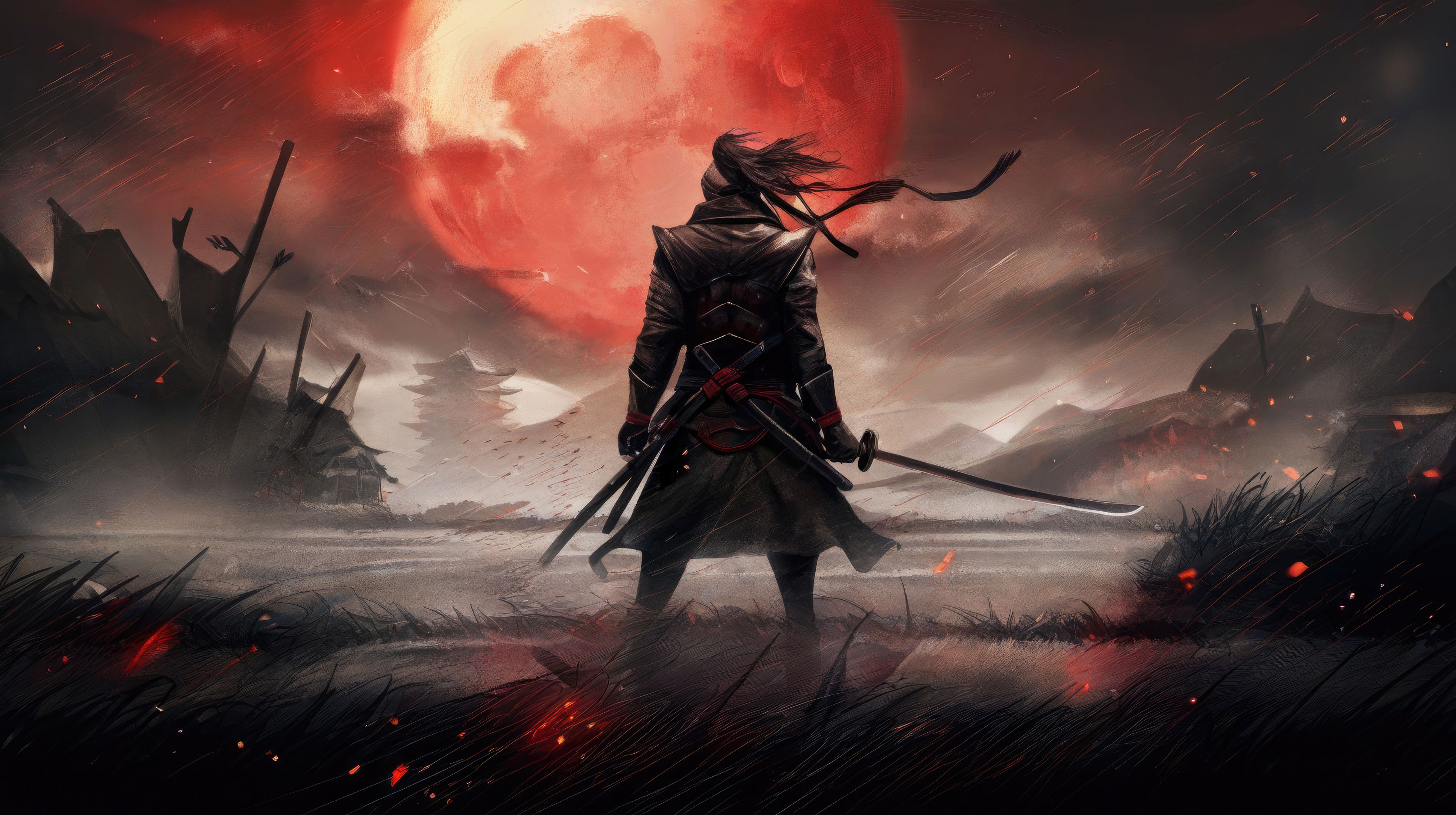 3840x2150 A Lone Samurai Wallpaper, HD Artist Wallpaper, 4k Wallpaper, Image, Background, Photos and Picture