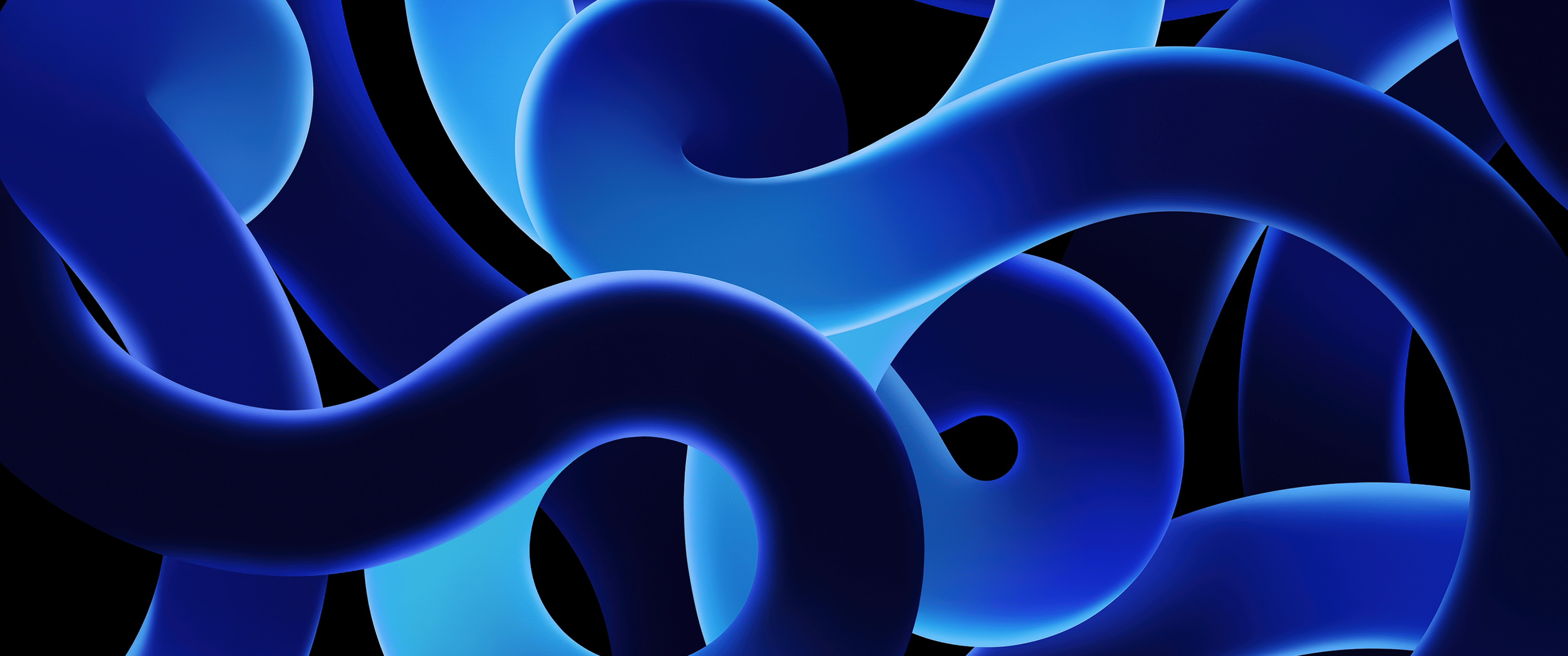 3440x1440 iPad Air 2022 Wallpaper 4K, Blue background, Stock, Dark Mode