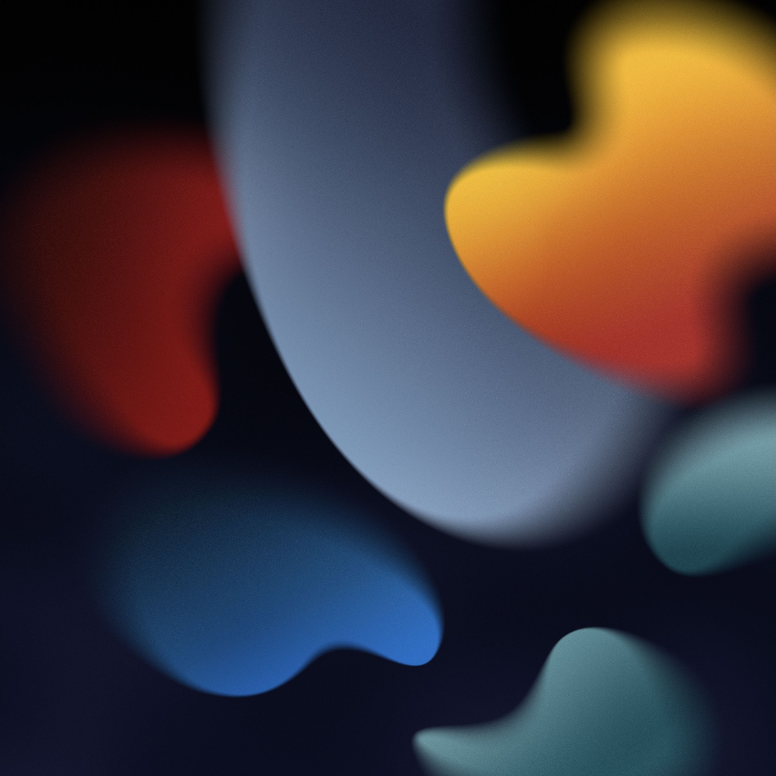 2500x2500 iPadOS 15 Default Dark Abstract iPad Wallpaper
