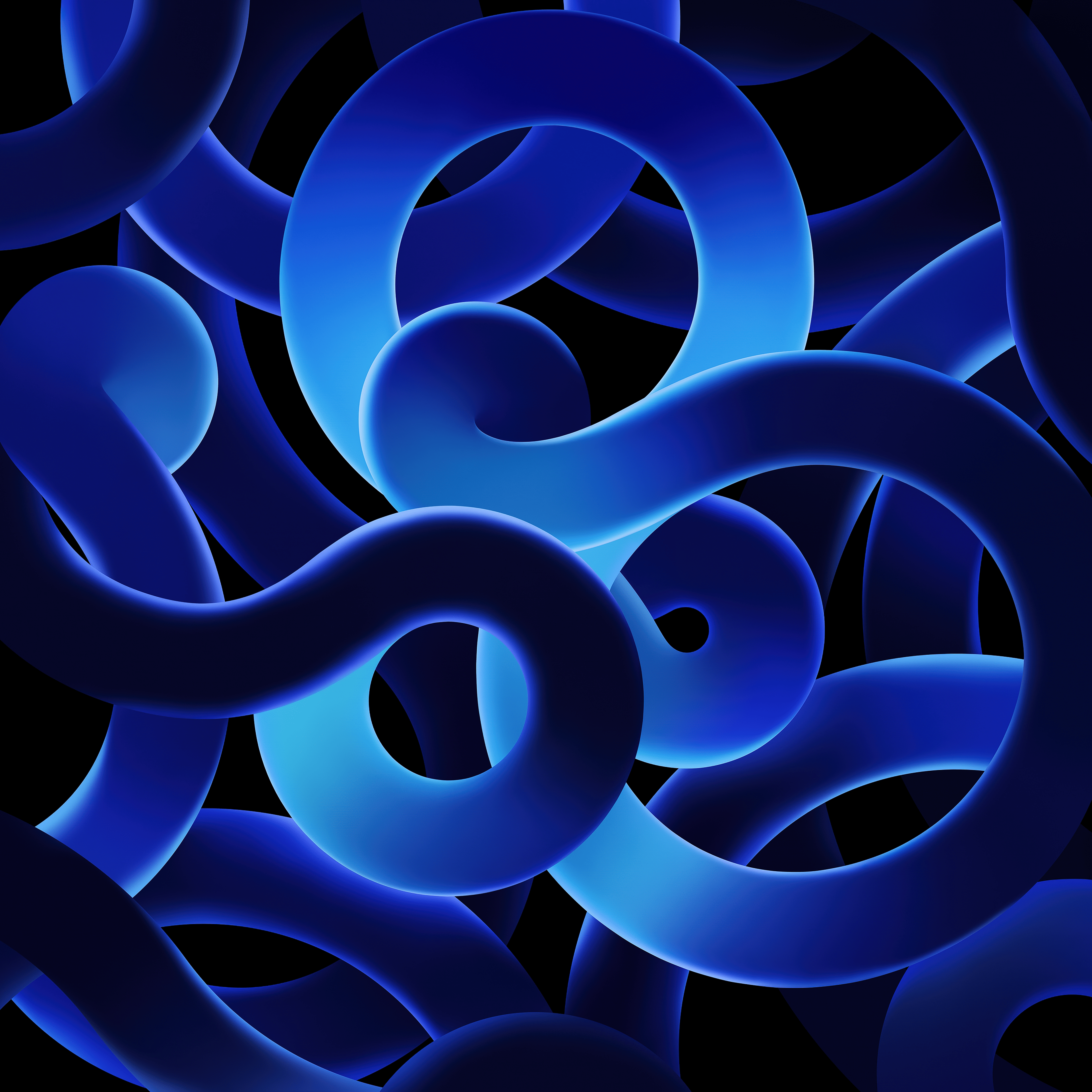3840x3840 iPad Air 2022 Wallpaper 4K, Blue background, Stock, Dark Mode
