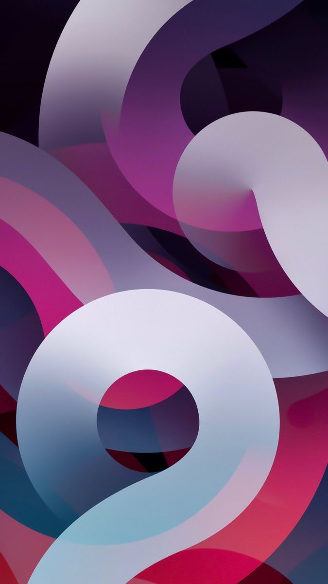 675x1200 Abstract White and Pink Circles Phone Wallpaper. iPad ios 26 wallpaper, iPad 9 generation wallpaper, iPhone background wallpaper