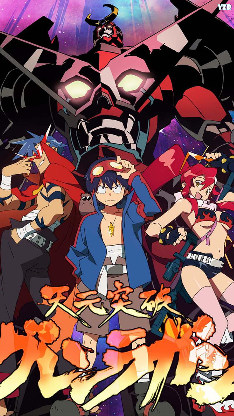 800x1423 Anime gurren lagann, gurren lagann, one piece, HD phone wallpaper