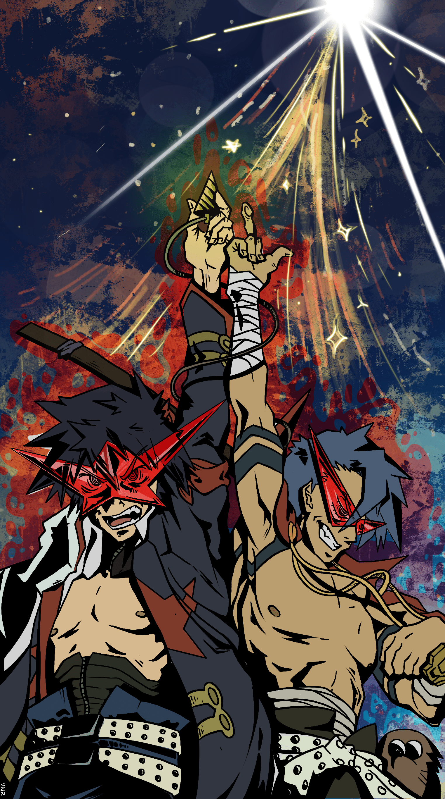 1524x2732 Just finished the show (and movies) for the first time and it was SO HYPE that I drew a wallpaper for my phone!! (OC)