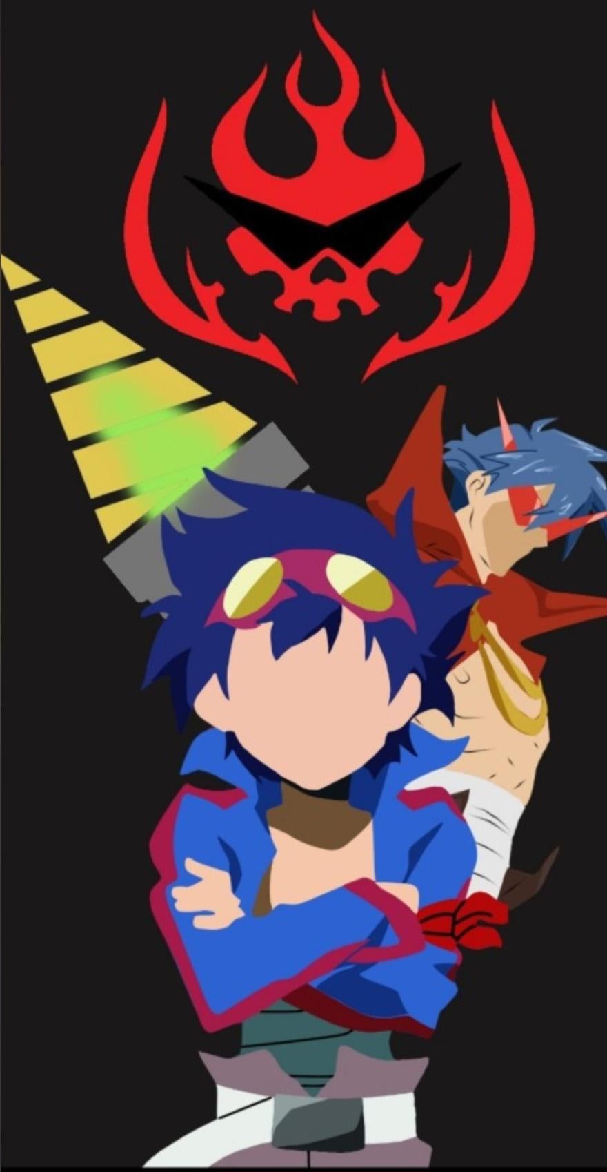 880x1697 Share your Gurren Lagann wallpaper