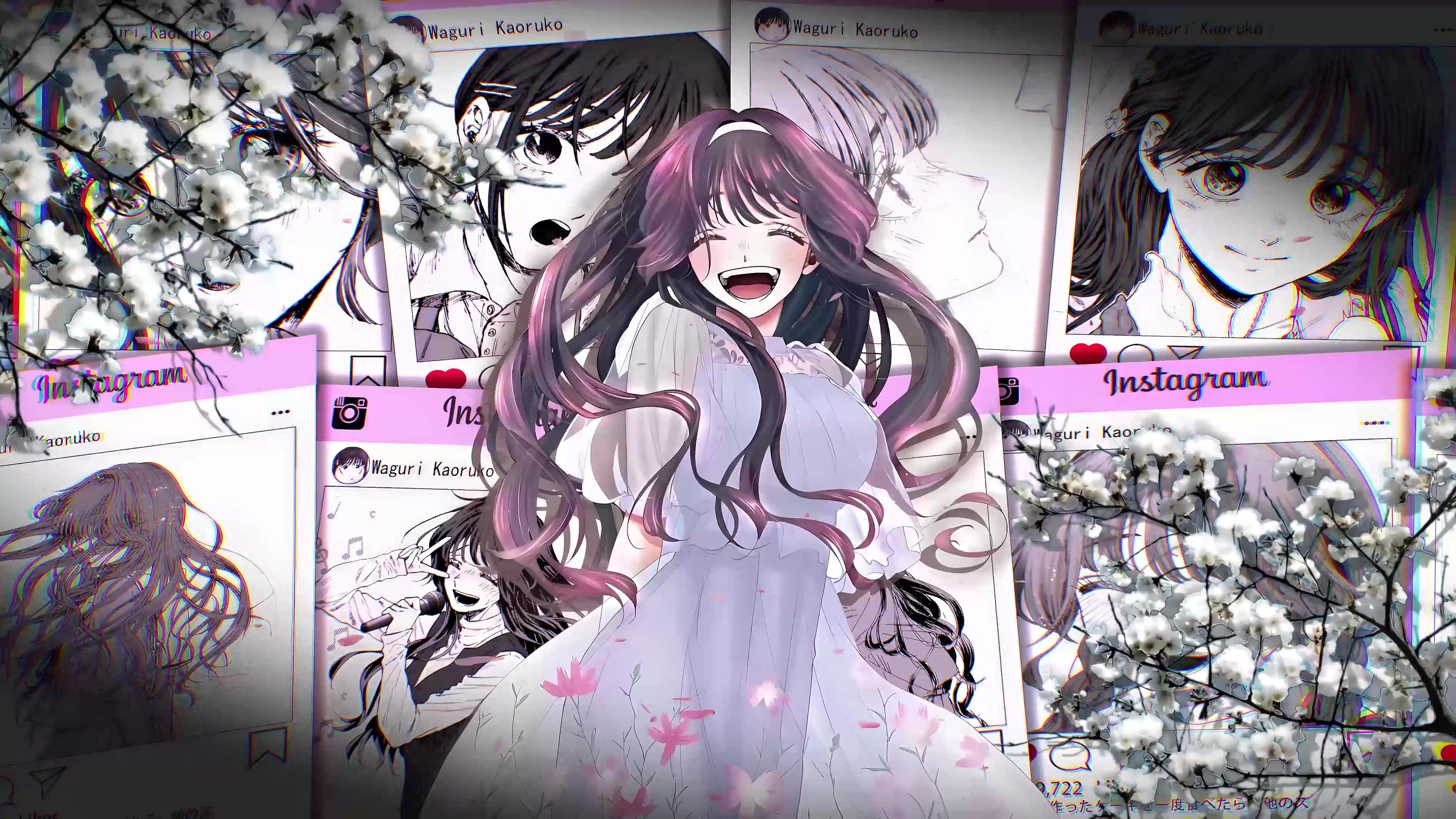3840x2160 Waguri Kaoruko Pink Memories Live Wallpaper