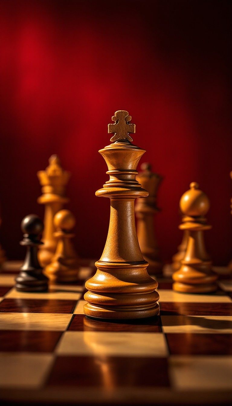 768x1344 Download Dramatic Chess King Image, King, Strategy