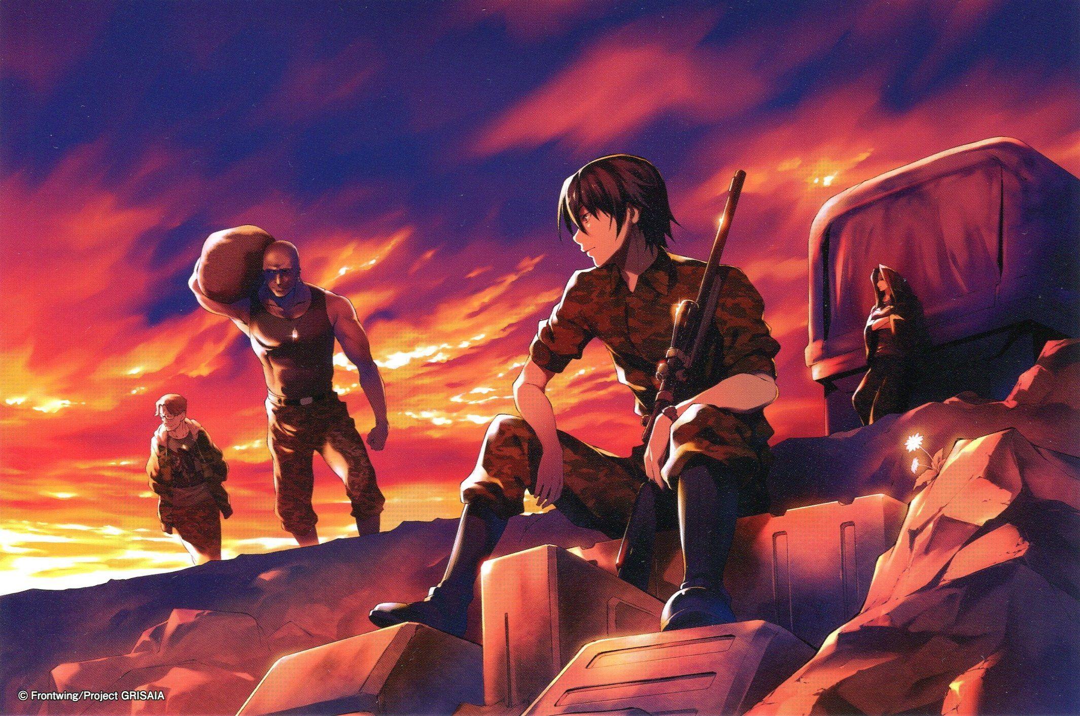 2129x1411 Grisaia no Kajitsu Kazami Yuuji Four Males wallpaperx1411
