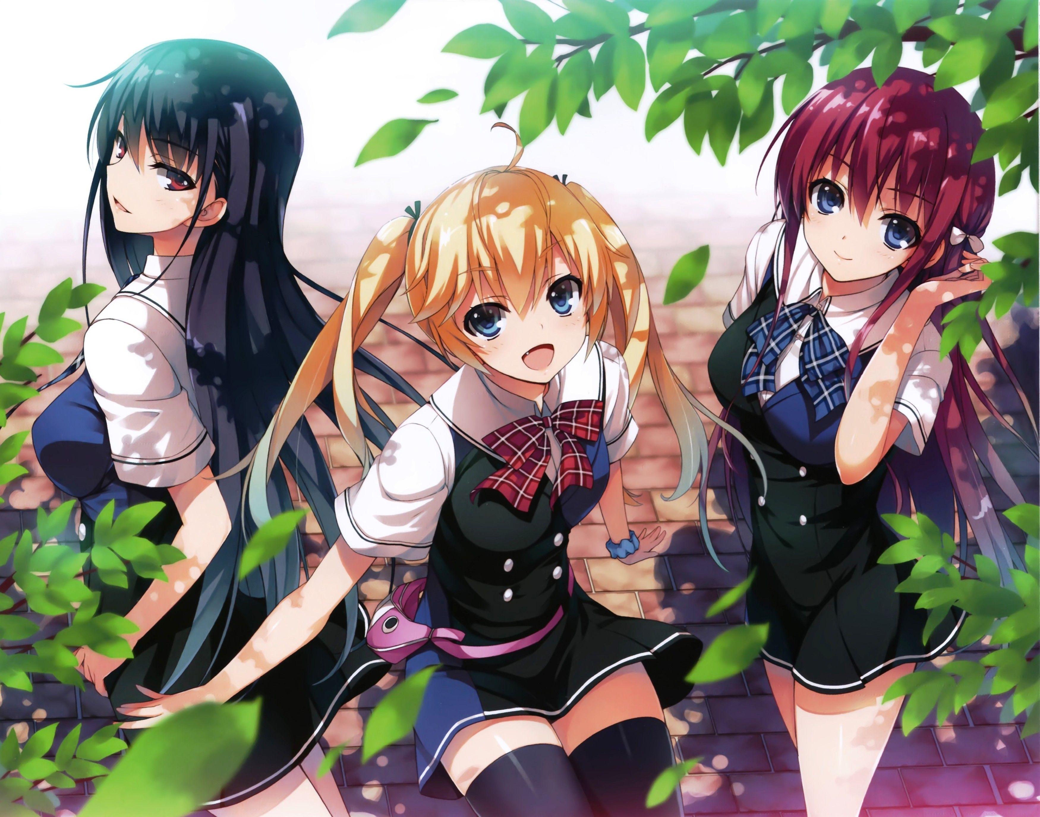 3500x2749 #rain, #wet clothing, #Kazami Yuuji, #Sakaki Yumiko, #Grisaia no Kajitsu, wallpaper