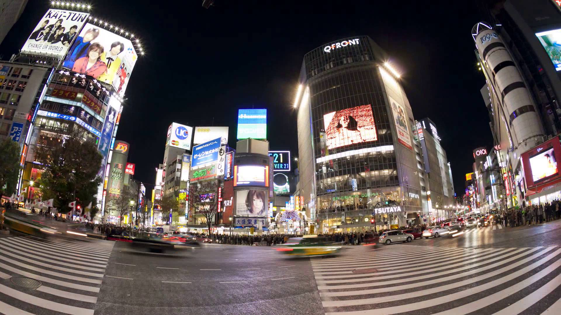1920x1080 Shibuya Night Wallpaper