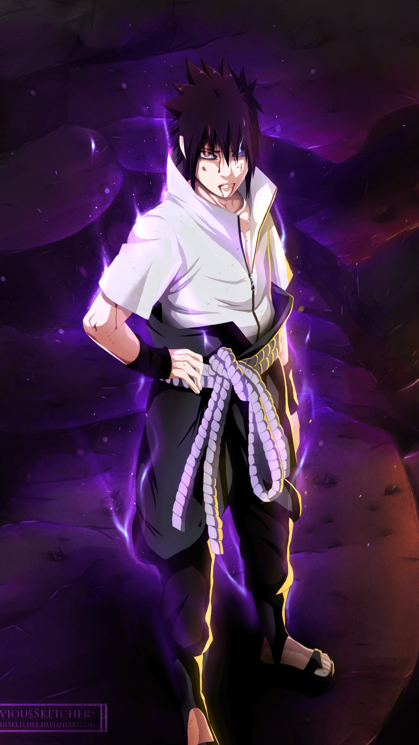 Naruto, anime, edit, sasuke, HD phone wallpaper