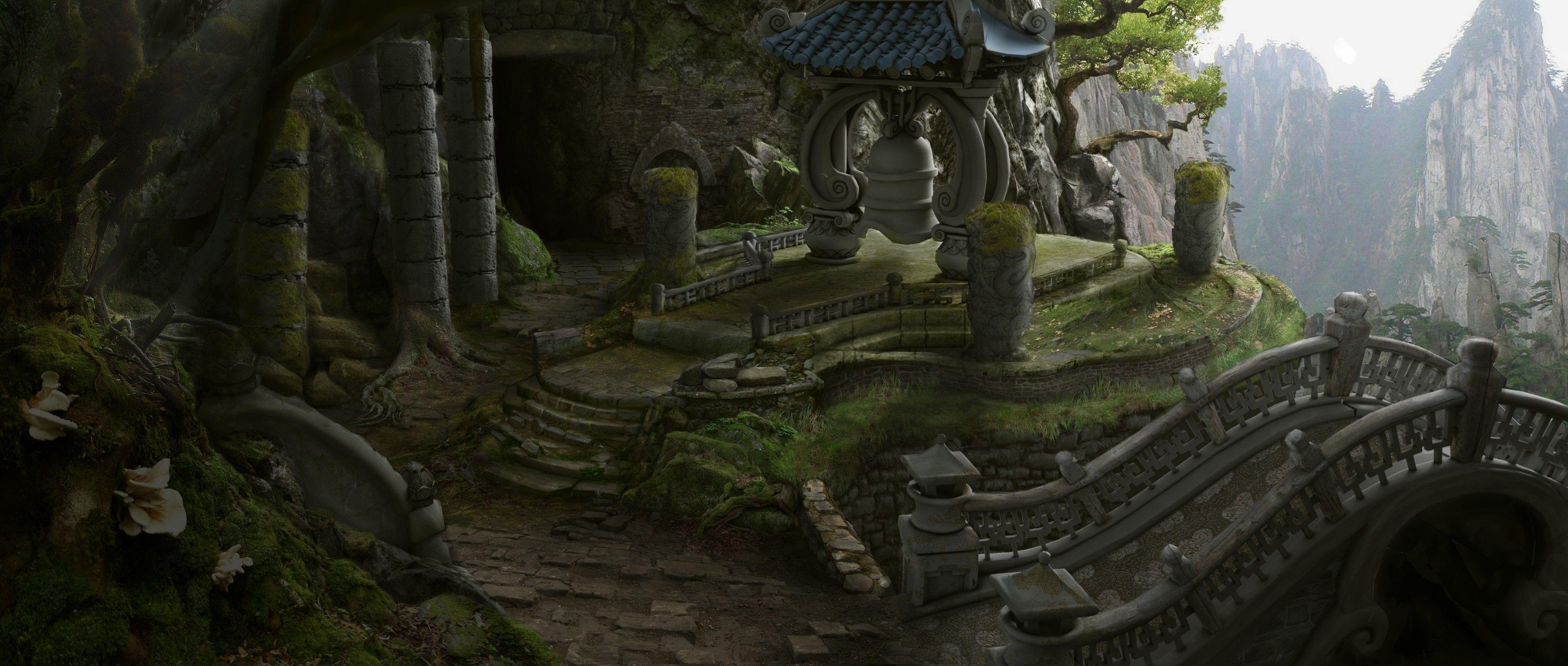 3560x1513 world of warcraft pandaren world of warcraft mists of pandaria 3560x1513 wallpaper