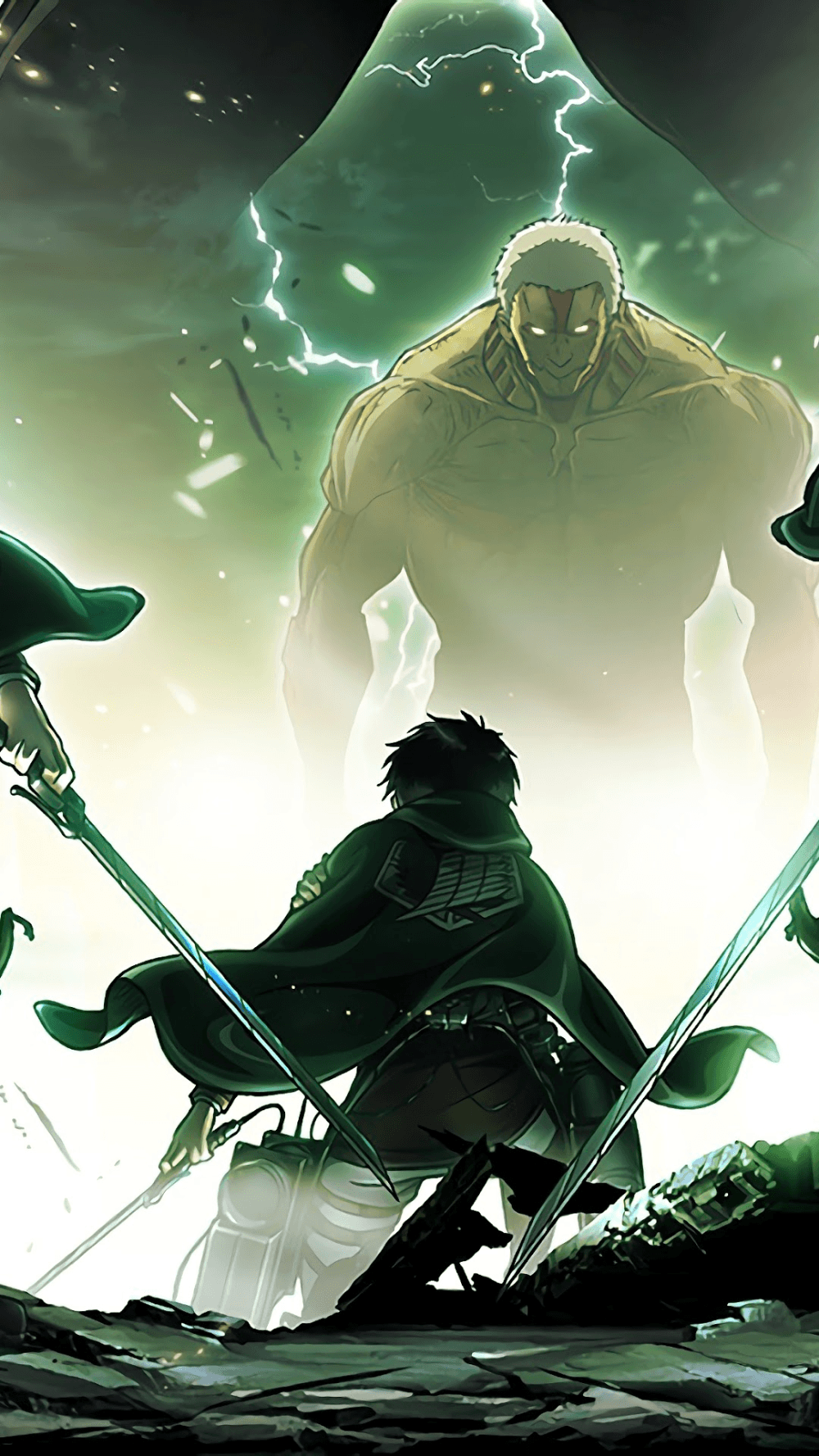 1000x1777 High Quality Attack On Titan Background di 2021