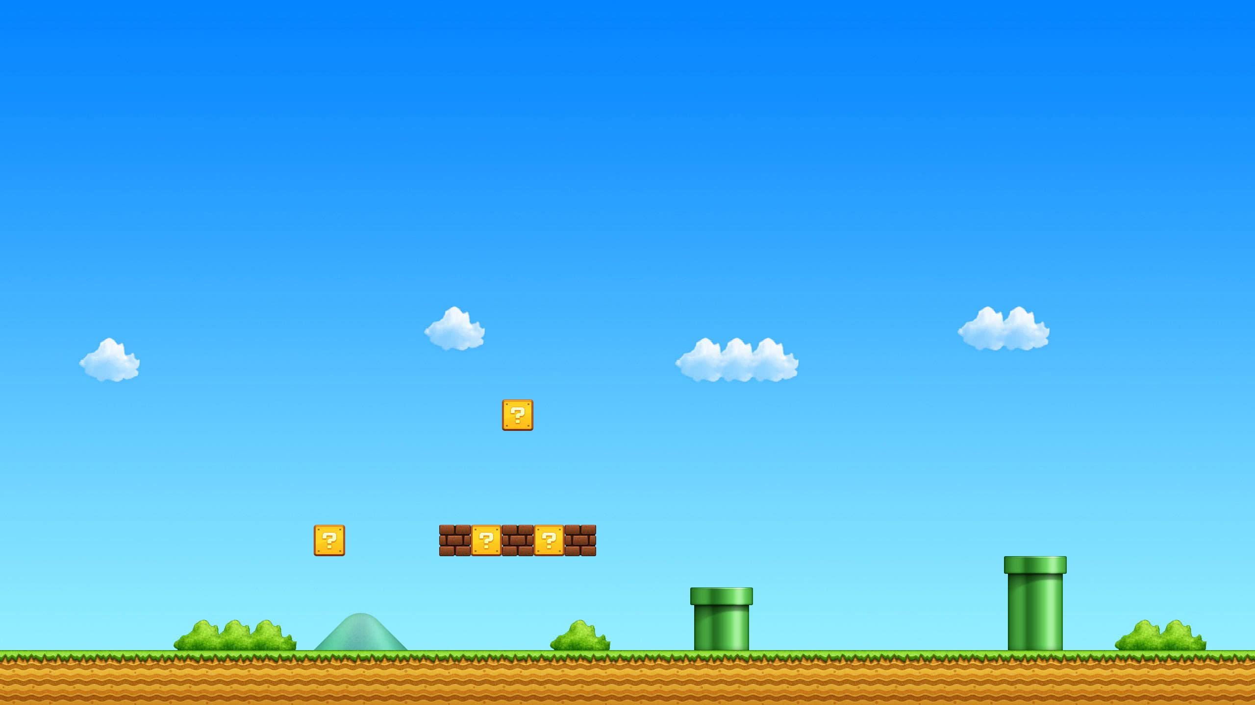 2560x1440 Mario Background WQHD 1440P Wallpaper