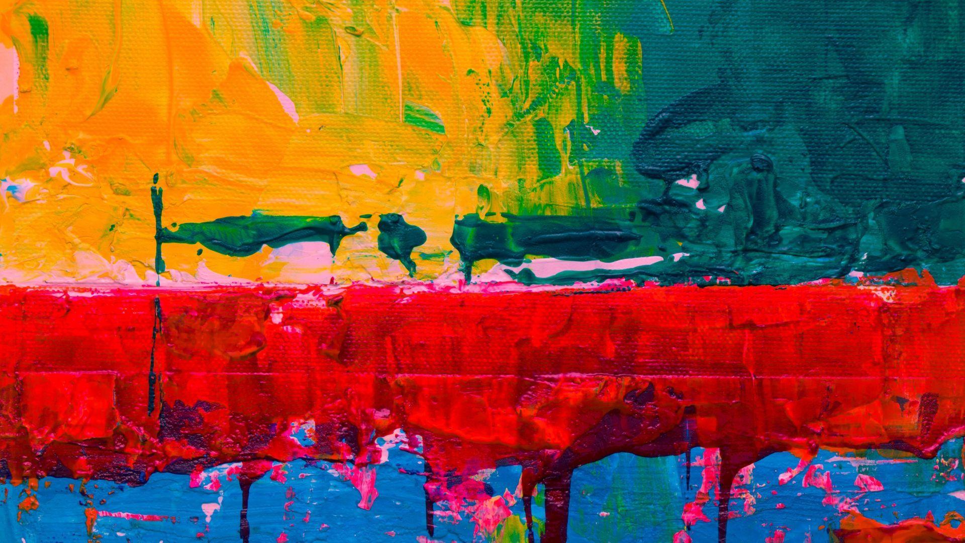 1920x1080 Desktop wallpaper paint drips, canvas art, HD image, picture, background, 877a02