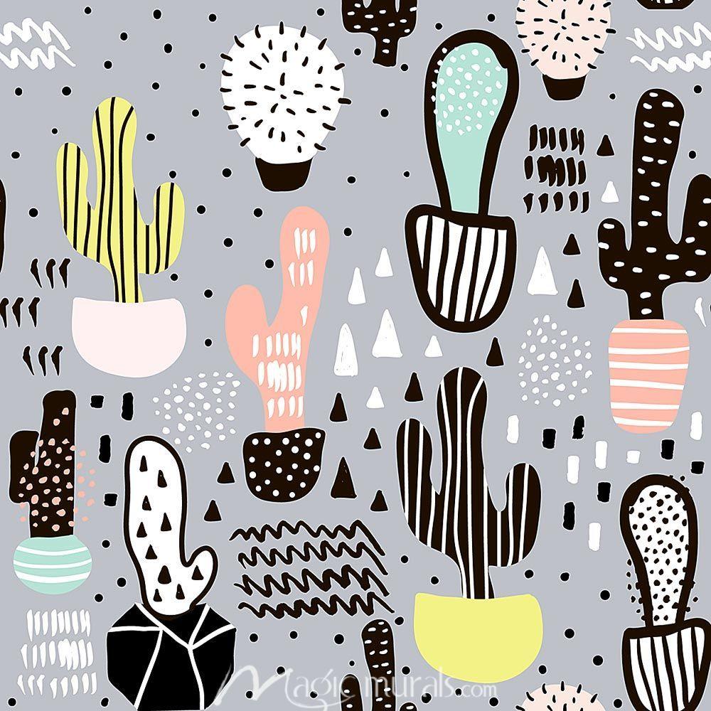 1000x1000 Cactus Houseplants Wallpaper Wall Mural