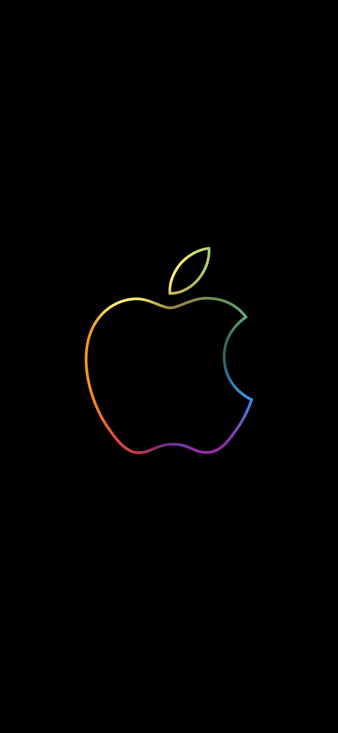 1080x2340 Darkness Apple Logo Amoled Android Wallpaper 1080×2340