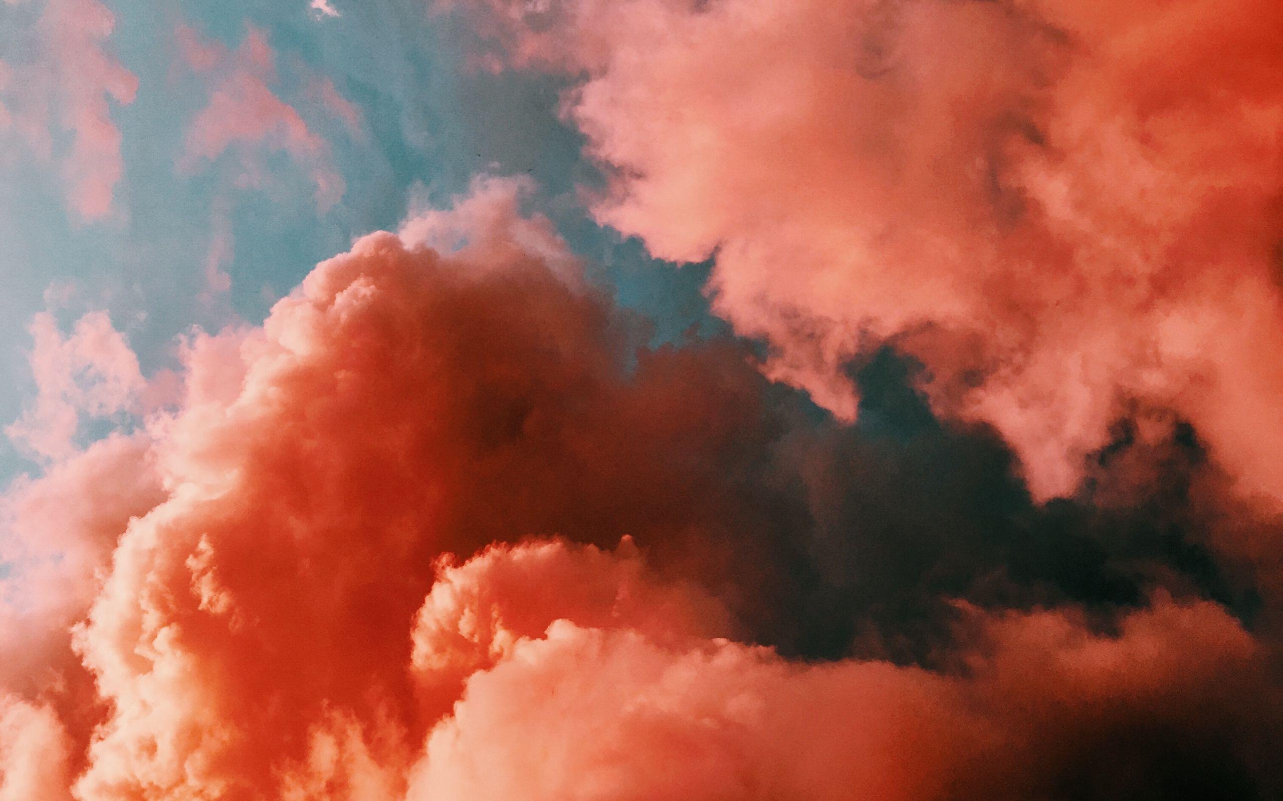 2560x1600 Download wallpaper 2560x1600 clouds, sky, porous, pink widescreen 16:10 HD background
