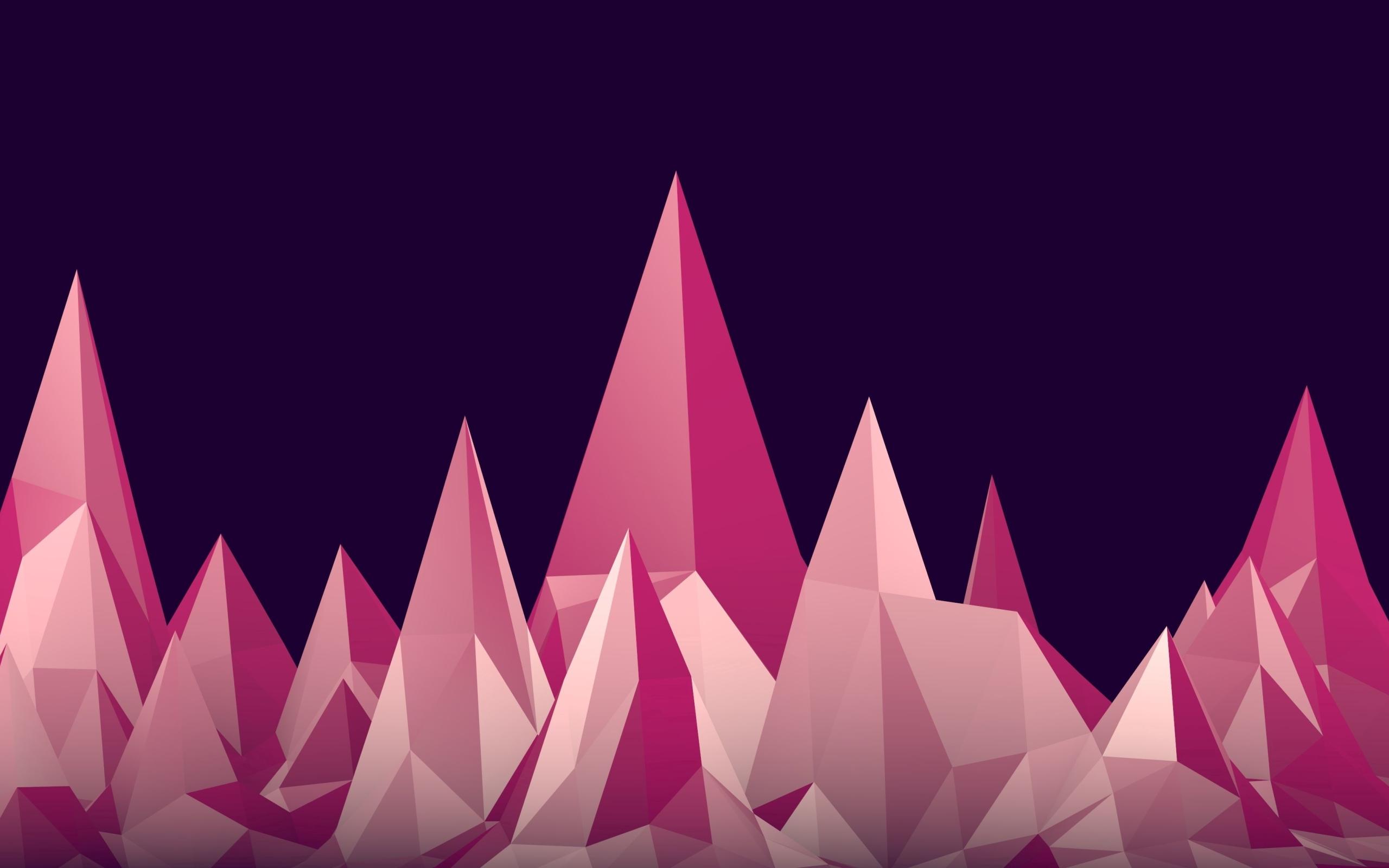 2560x1600 Low Poly 4K Pink Mountains 2560x1600 Resolution Wallpaper, HD Abstract 4K Wallpaper, Image, Photo and Background