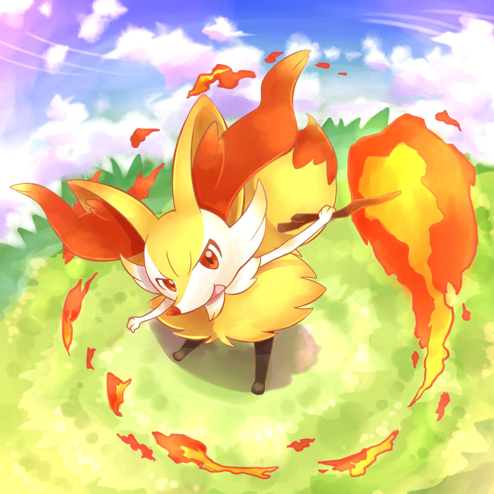 2000x2000 Braixen Wallpaper