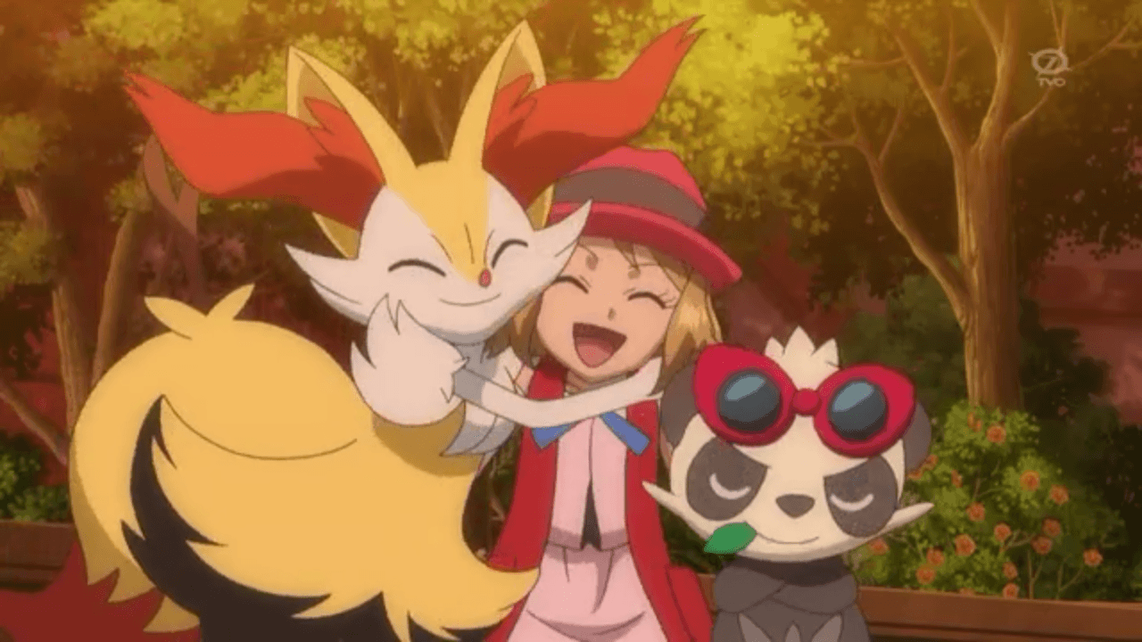 1280x720 Pokemon Braixen and Serena .