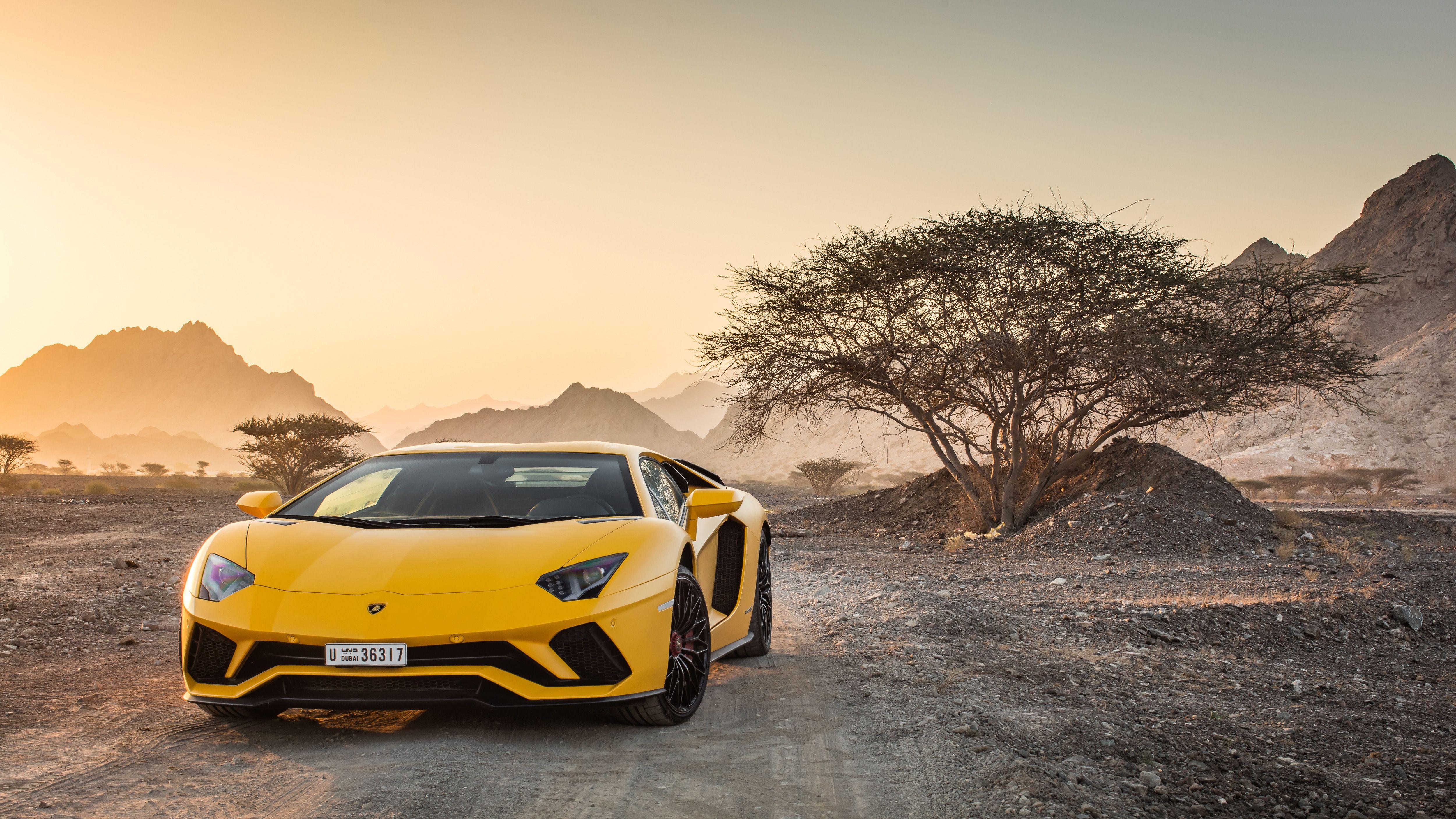 5000x2813 Yellow Lambo Wallpaper .