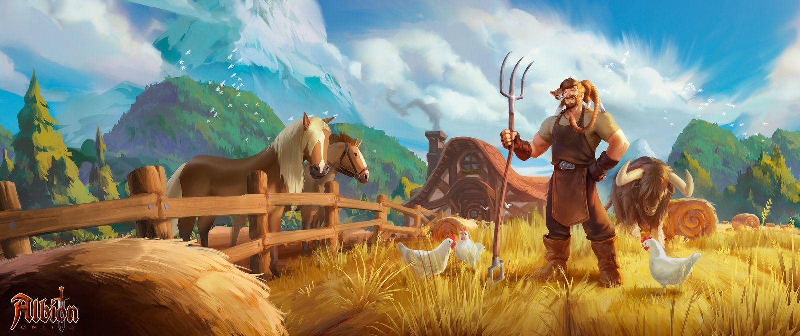 1600x673 Albion Online. Albion, Horse wallpaper, Art