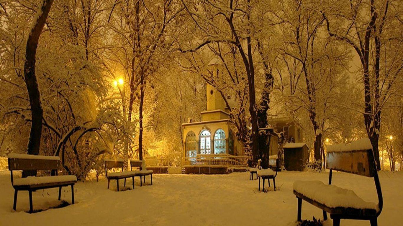 1366x768 Steps Winter Architecture Japan Traditional Stairs Trees Snow