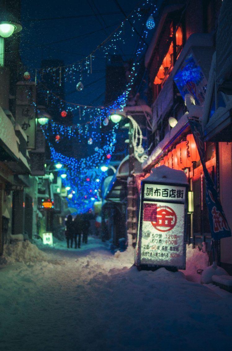 748x1129 Masashi Wakui, Japan, Night, Street Wallpaper HD / Desktop