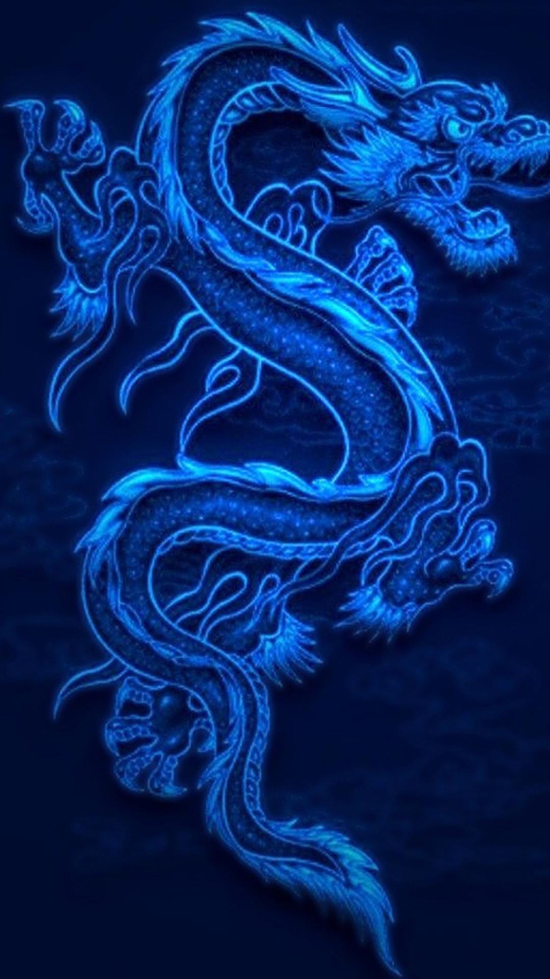 chinese new year blue dragon