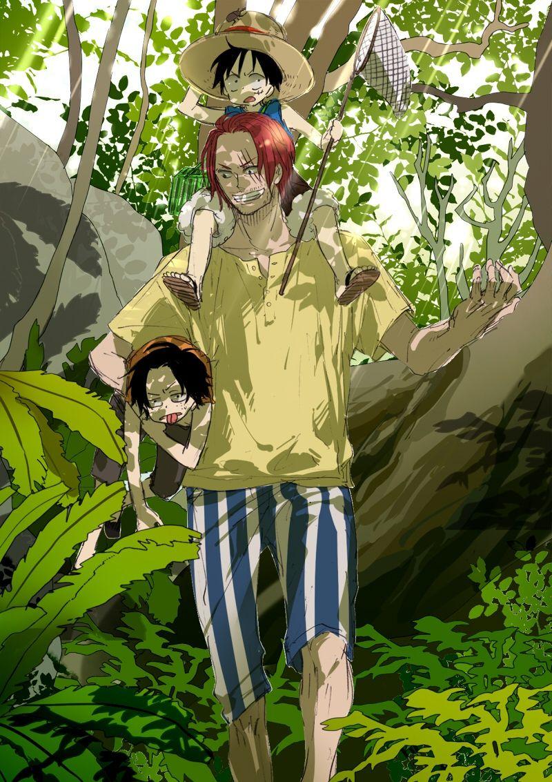 800x1133 One Piece Shanks Luffy .