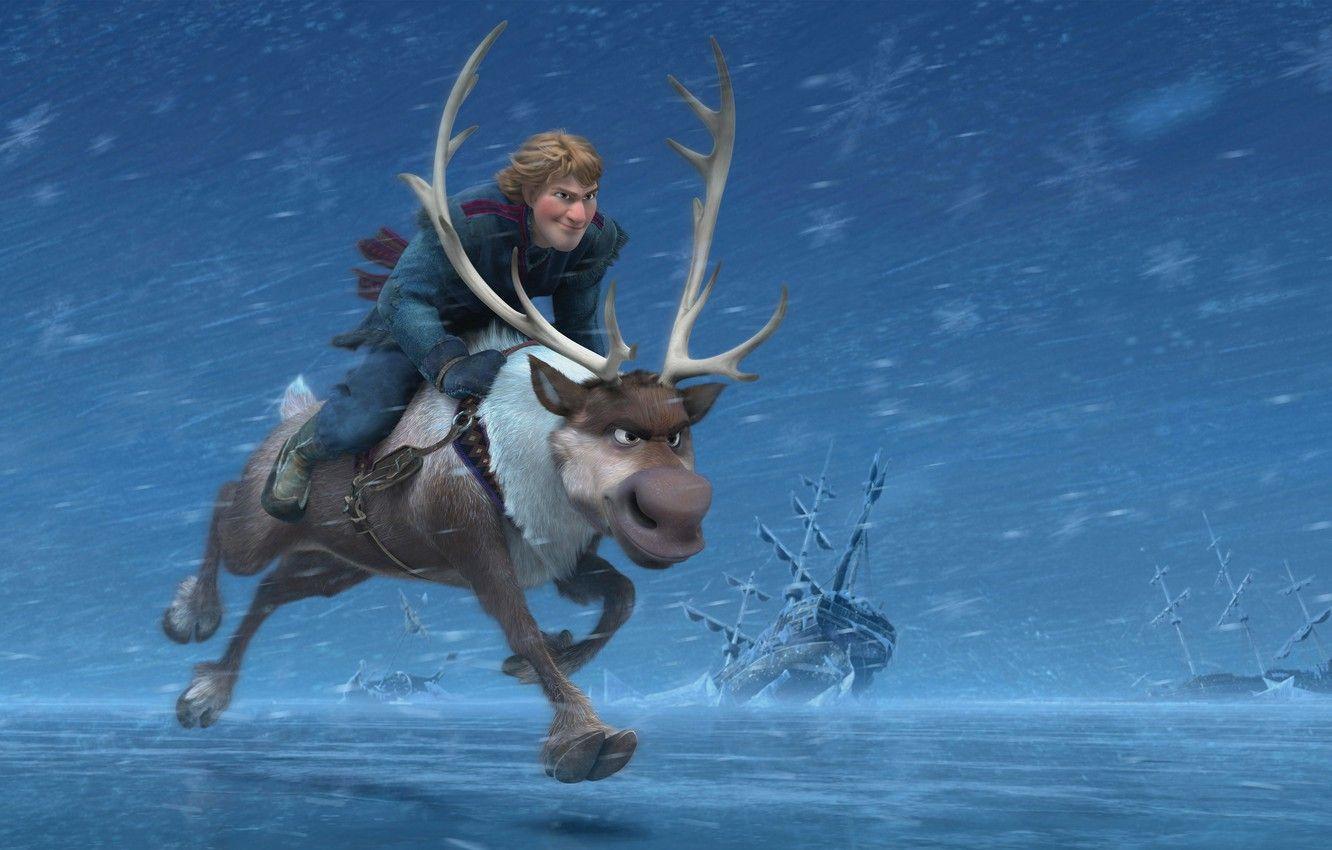 1332x850 Wallpaper deer, Frozen, Walt Disney, cold heart, Sven, Kristoff, Sven, Christophe image for desktop, section фильмы
