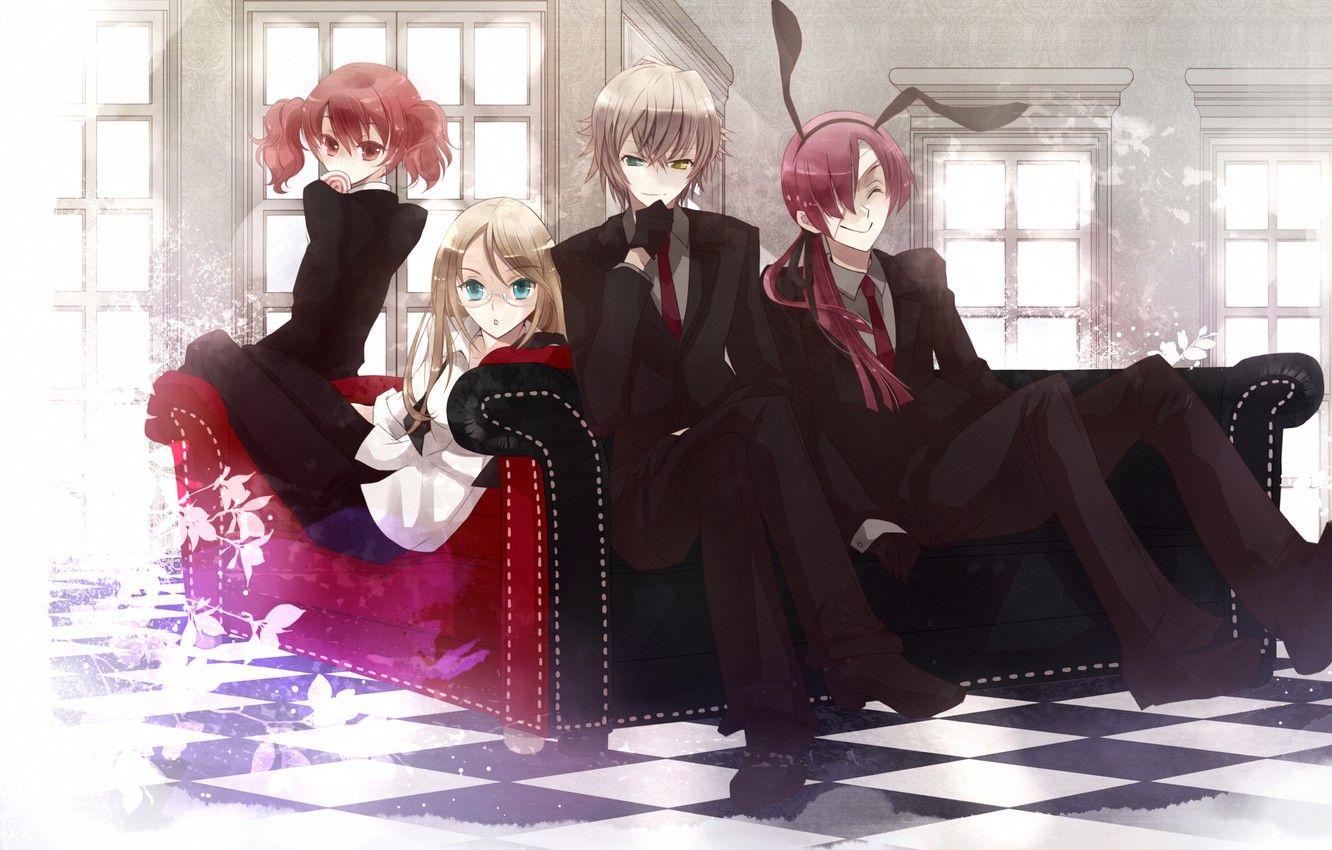 1332x850 Wallpaper girls, art, guys, inu x boku ss image for desktop, section прочее