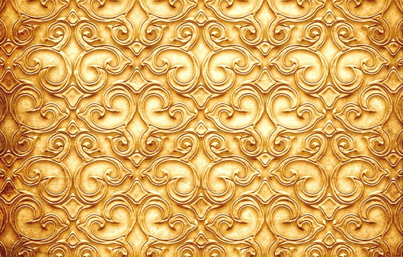 1332x850 Wallpaper pattern, texture, twigs, Golden color image for desktop, section текстуры
