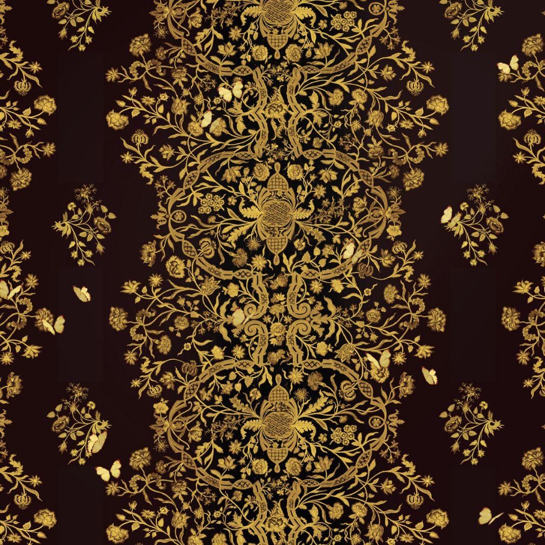 1068x1068 FLORAMENTATION SUNSHINE YELLOW WALLPAPER DETAIL