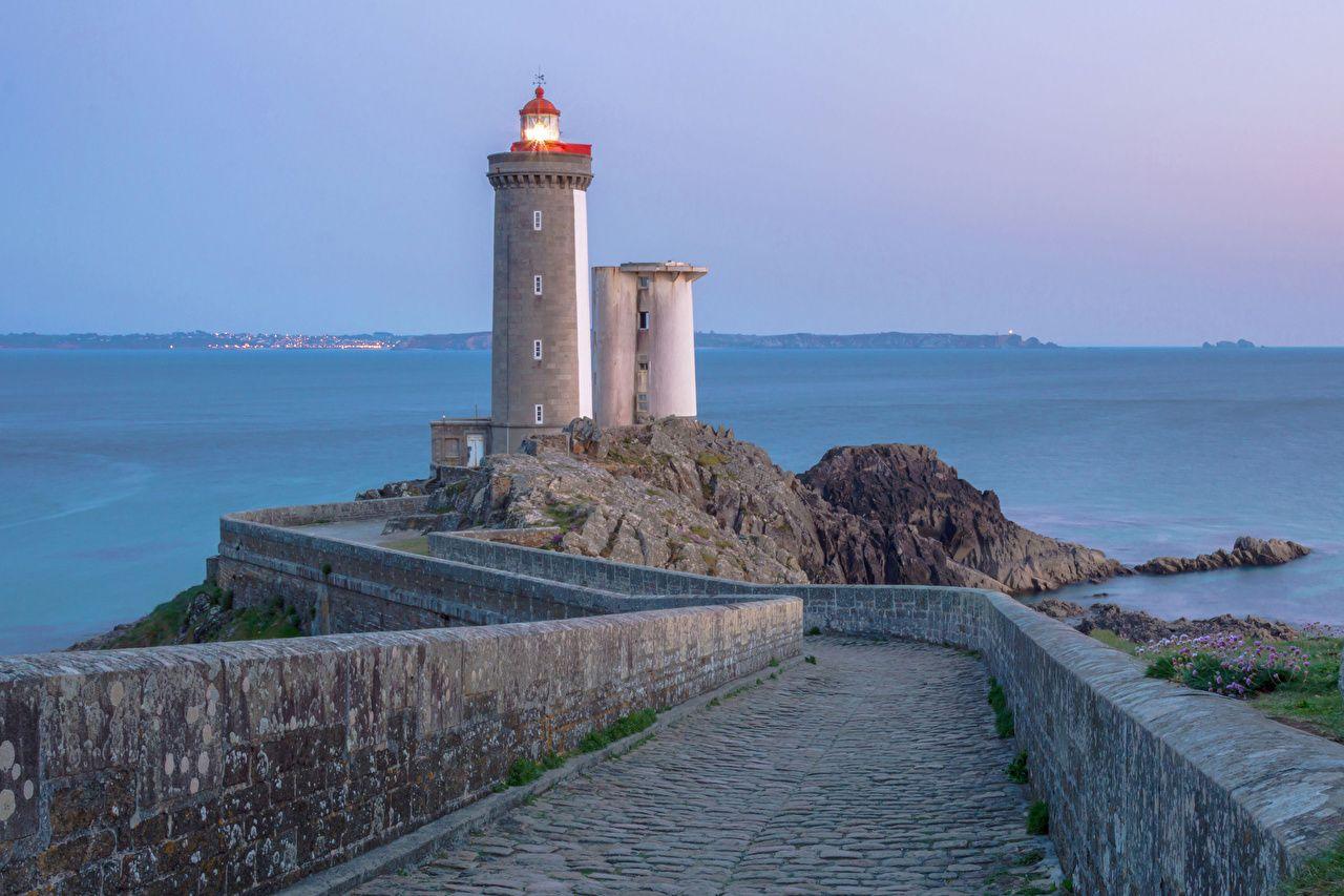 1280x853 Photos France Brest Nature Lighthouses Roads Fence