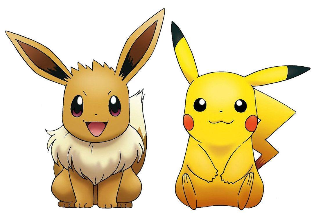 1081x739 Pikachu and Eevee