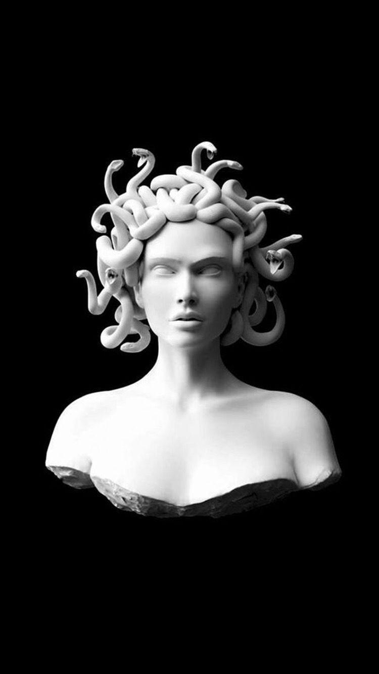 750x1334 medusa #wallpaper. Arte grega antiga, Tatuagem de estátua, Arte grega