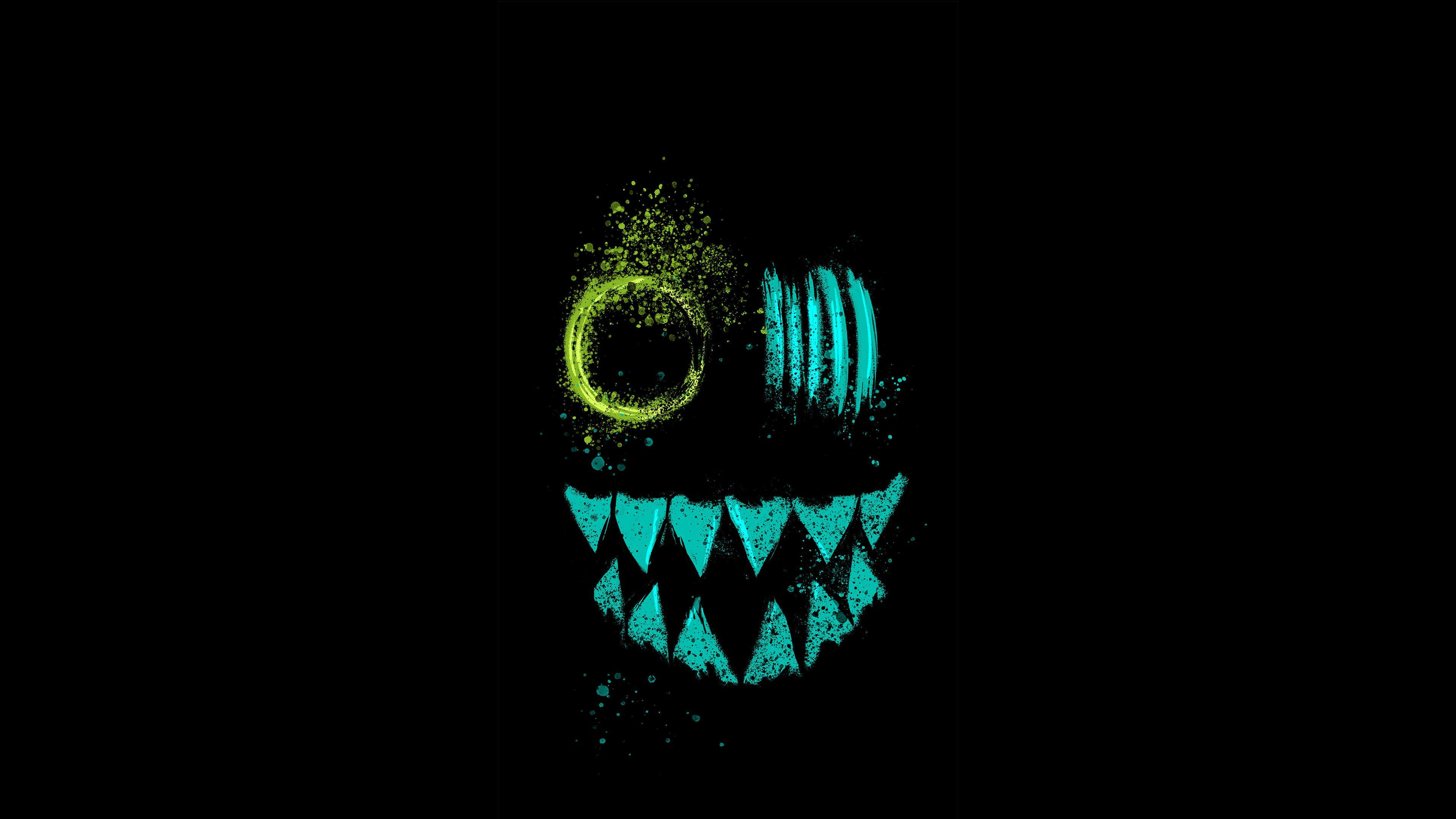 3840x2160 Crazy Neon Eye Teeth One Plus 5T, Honor 7x, Honor view Lg Q6 HD 4k Wallpaper, Image, Background, Photo and Picture