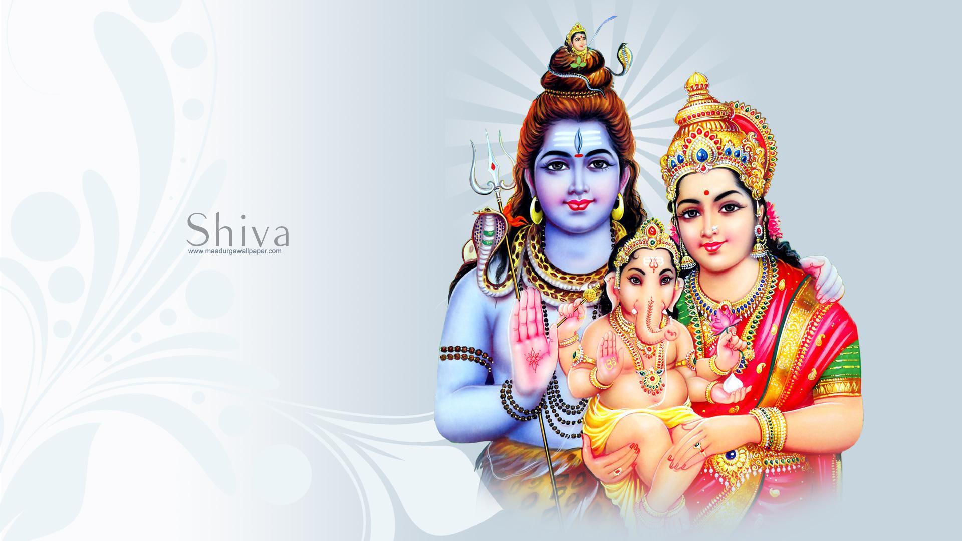 1920x1080 Lord Shiva With Family Wallpaper