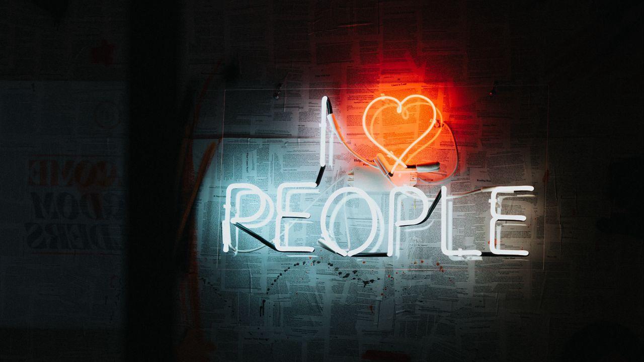 1280x720 Wallpaper text, neon, light, words hd, picture, image