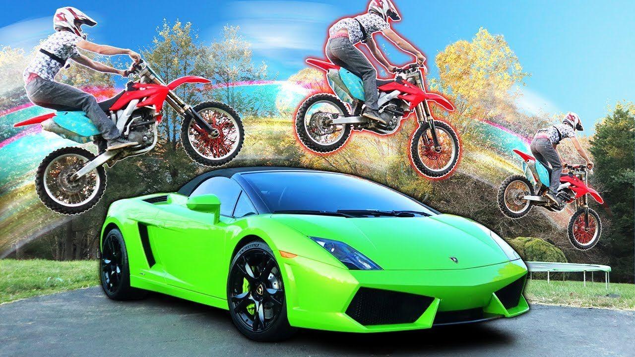 1280x720 LAMBORGHINI DIRT BIKE JUMP!!