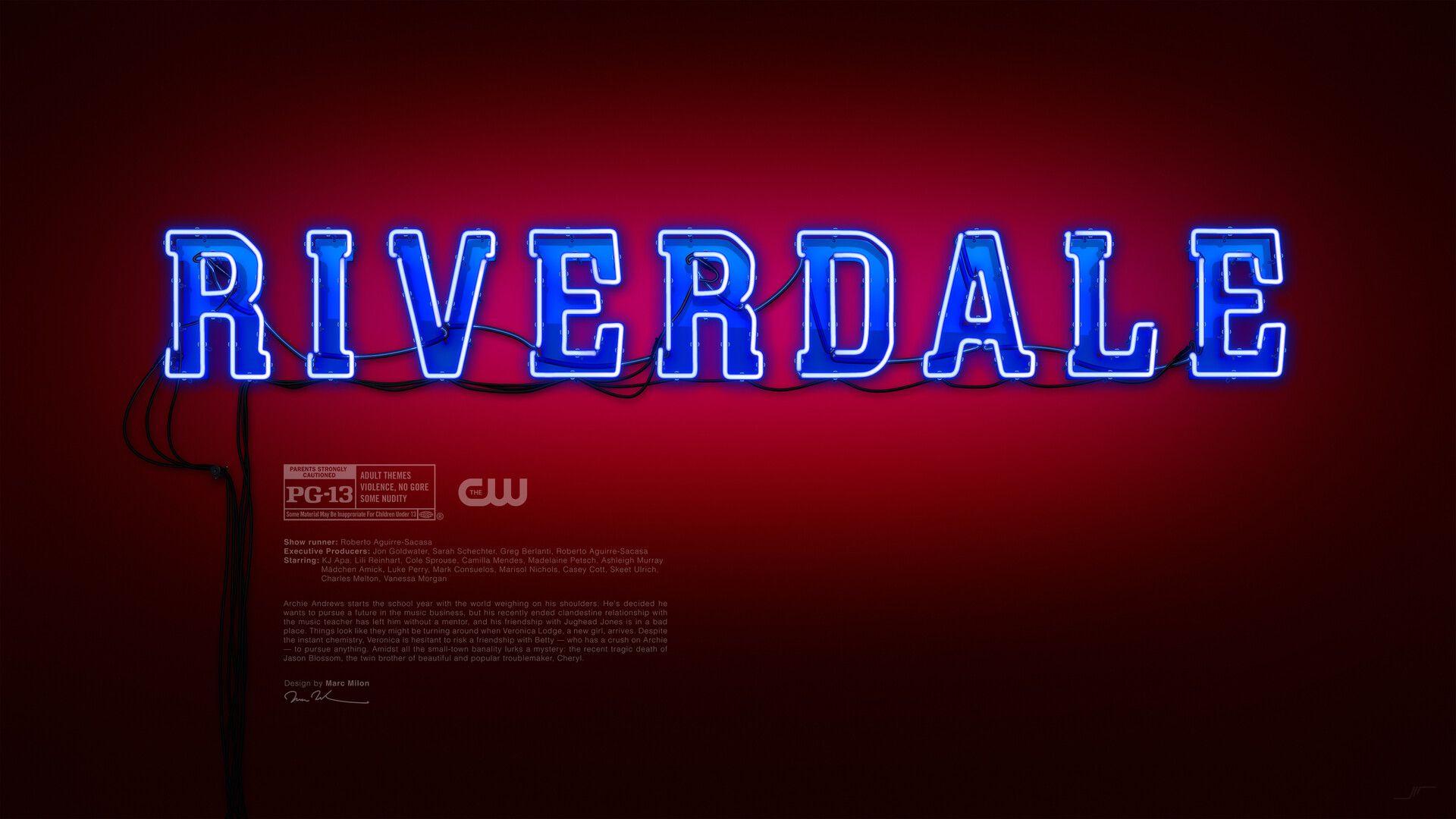 1920x1080 Riverdale Neon Movie Poster + Wallpaper Set. 4K, 8K, Marc Milon